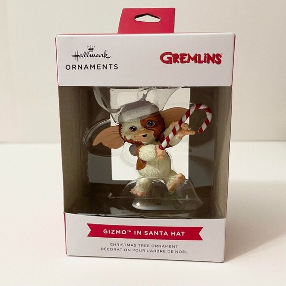 Hallmark Gremlins Gizmo In Santa Hat Christmas Ornament - Picture 1 of 16